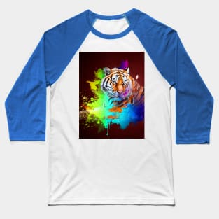 Colorburst tiger Baseball T-Shirt